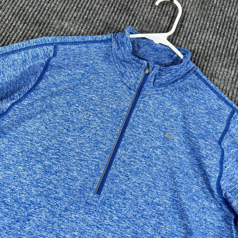 Nike Pullover Shirt Womens Medium Blue Long Sleeve Dri Fit‎ Running 1/4 Zip